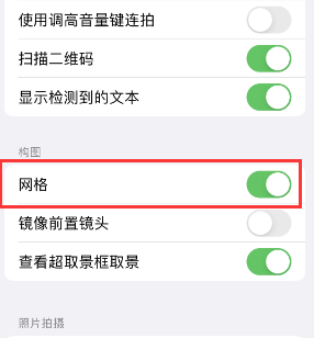 馆陶苹果手机维修网点分享iPhone如何开启九宫格构图功能 