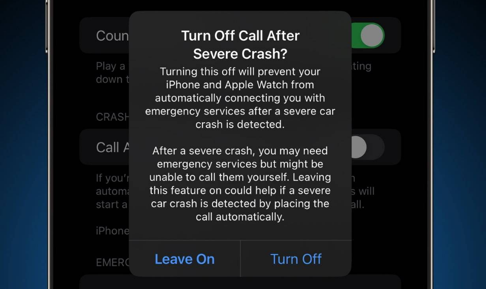 馆陶苹果14维修分享 iPhone 14 和 Apple Watch 上关闭崩溃检测 